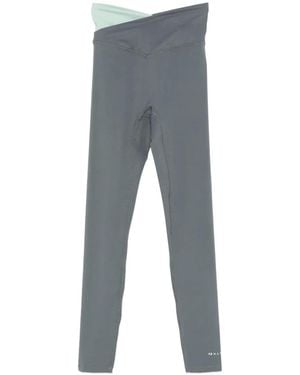 P.E Nation Crossover-Waistband Leggings - Gray