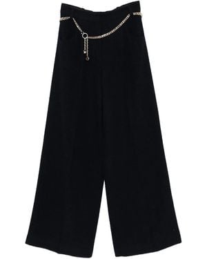 Maje Chain-Detail Trousers - Black