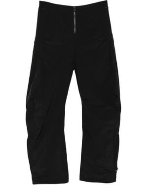 Low Classic Shirring Padded Pants - Black