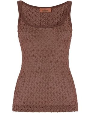 Missoni Textured Sleeveless Tank Top - Brown