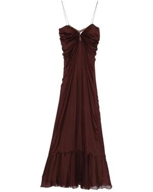 Raquel Diniz Ruffle-Hem Maxi Dress - Purple