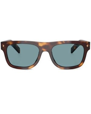 Prada Tortoiseshell-Effect Rectangle-Frame Sunglasses - Green