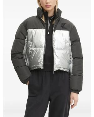 Karlkani Metallic-Panel Puffer Jacket - Black