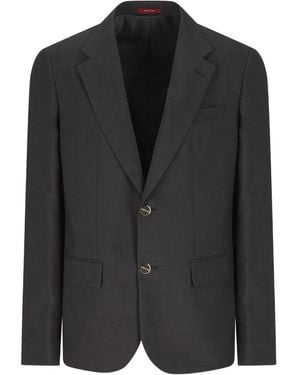 Gucci Single-Breasted Wool Blazer - Black