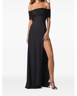 Kiki de Montparnasse Anemone Lace Off-Shoulder Maxi Dress - Black