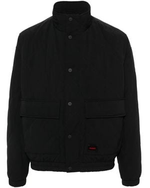 HUGO Logo-Tag Water-Repellent Jacket - Black