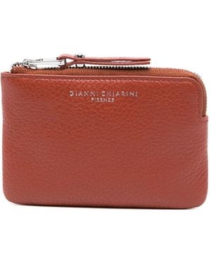 Gianni Chiarini Grained-Leather Zip Wallet - Red