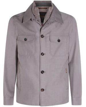 Moorer Sobrecamisa De Algodón - Gris