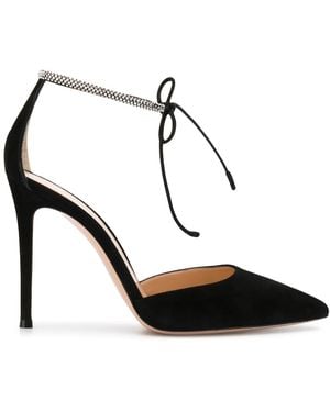 Gianvito Rossi Montecarlo D'Orsay 105Mm Suede Court Shoes - Black