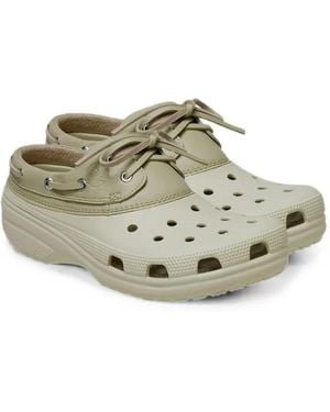 Crocs™ Classic Perforated Boat Shoes - White