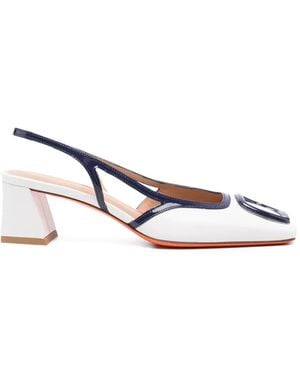 Santoni "Atena" Sling Back T. 050 - White