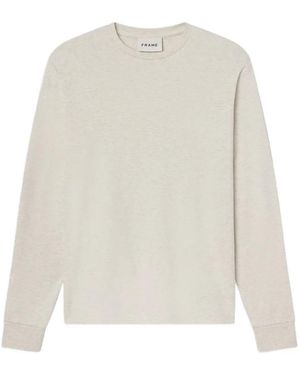 FRAME Duo Fold Crew-Neck Jumper - White