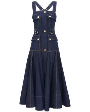 Zimmermann Robe Luna À Poches Multiples - Blue