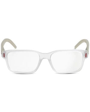 Tag Heuer Rectangle-Frame Glasses - Natural