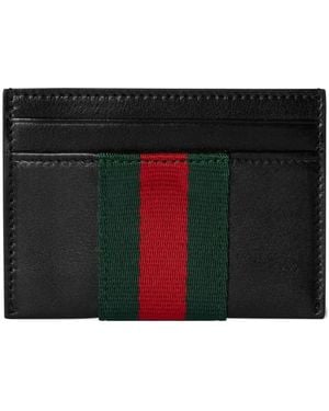 Gucci Web Trademark Card Holder - Black