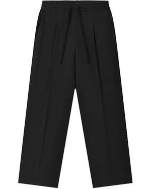 Fear Of God Silk-Blend Pleat Front Drawstring Trousers - Black