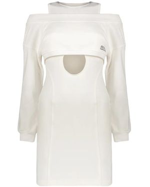 Alberta Ferretti Cut-Out Layered Mini Dress - White