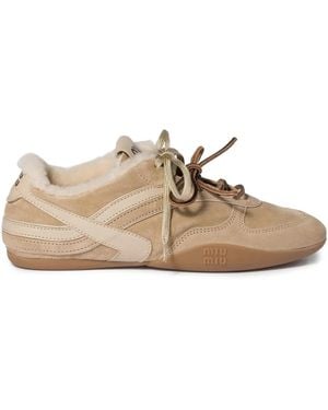 Miu Miu Gymnasium Leather Sneakers - Multicolor