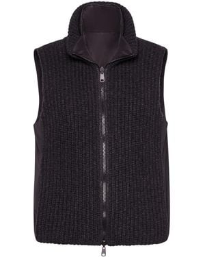 Brunello Cucinelli Reversible Padded Zip-Up Gilet - Blue