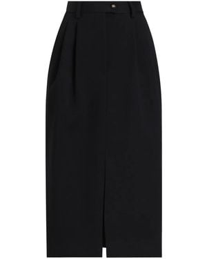Dolce & Gabbana Pleat-Detail Midi Skirt - Black