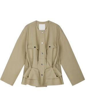 JNBY Draped-Waist Cotton Jacket - Natural