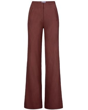 Veronica Beard Jude Wide-Leg Pants - Purple