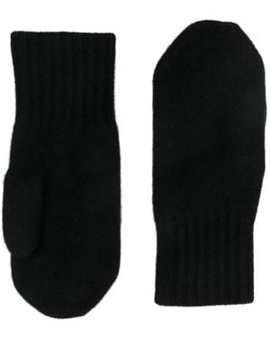 Warm-me Manoplas con puños de canalé - Negro