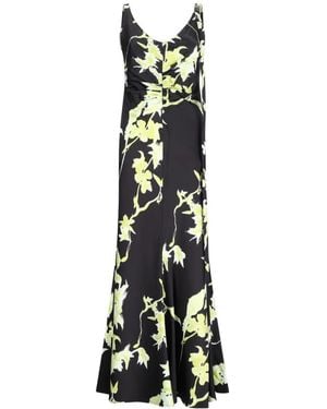 Sportmax Floral-Print Ruched Maxi Dress - White