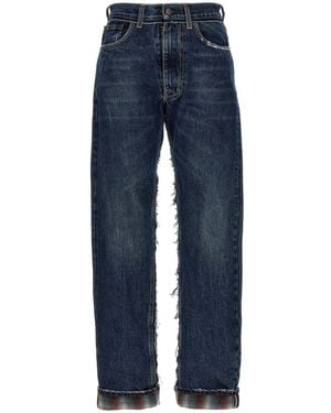 Maison Margiela X Pendleton Yoke-Detail Jeans - Blue