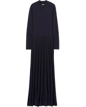 Claudie Pierlot Gebreide Jurk Met Geplooide Manchetten - Blauw