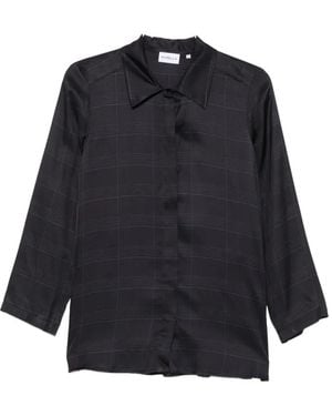 Marella Checked Long-Sleeve Shirt - Blue