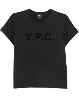 A.P.C. Logo-Print T-Shirt - Black