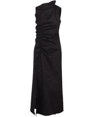 Ulla Johnson Ruched Jacquard Dress - Black