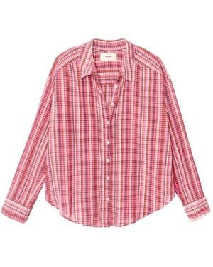 Xirena Plaid Button-Down Shirt - Pink