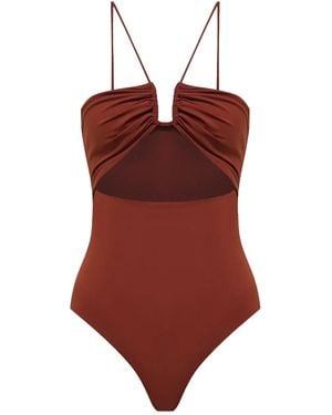 12 STOREEZ Cut-Out Swimsuit - Red