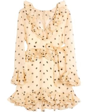 Valentino Garavani Polka Dot-Print Organza Mini Dress - Natural