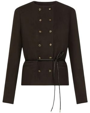 Seventy Double-Breasted Belted Jacket - Black