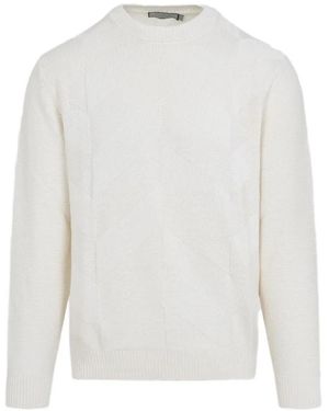 Canali Geometric knitted jumper - Weiß