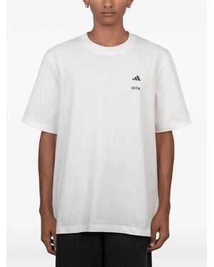 Arte' X Adidas Logo-Print Cotton T-Shirt - White