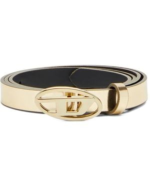DIESEL B-1Dr 15 Oval-Buckle Belt - Metallic