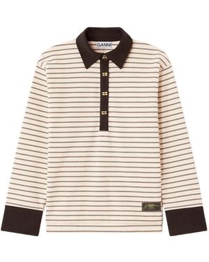 Ganni Polo Shirt - Natural