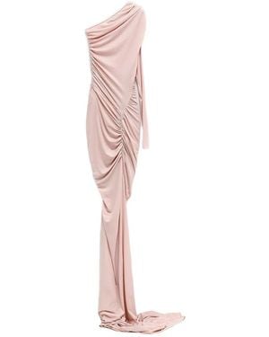 Atlein Maxi One-Shoulder Ruched Dress - Pink