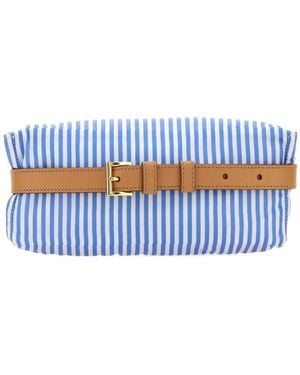 Prada Striped Belt Bag - Blue