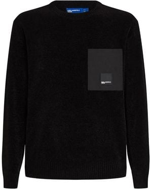 Karl Lagerfeld ロゴパッチ セーター - ブラック