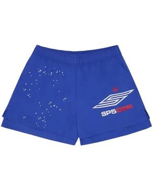 Sp5der Pro Track Shorts - Blue