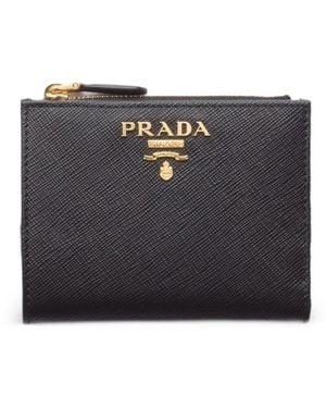 Prada Small Leather Wallet - Black