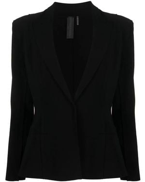 Norma Kamali Single-Breasted Tailored Blazer - Black