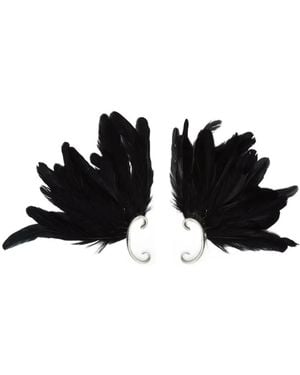 Ann Demeulemeester Tona Feather Ear Cuff - Black