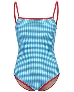 5pening 24 Melanie Badeanzug Mit Vichy-Karo - Blau