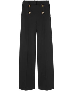 Versace Pantaloni A Vita Alta - Nero